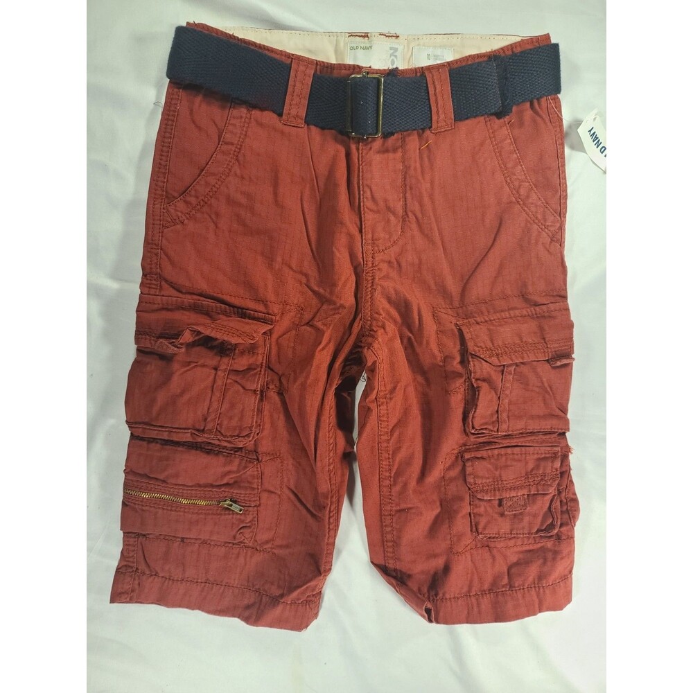 Old Navy Boys Size 10 Rust Red Cargo Shorts with Belt